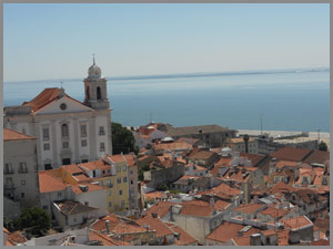 Una vista di Lisbona alta